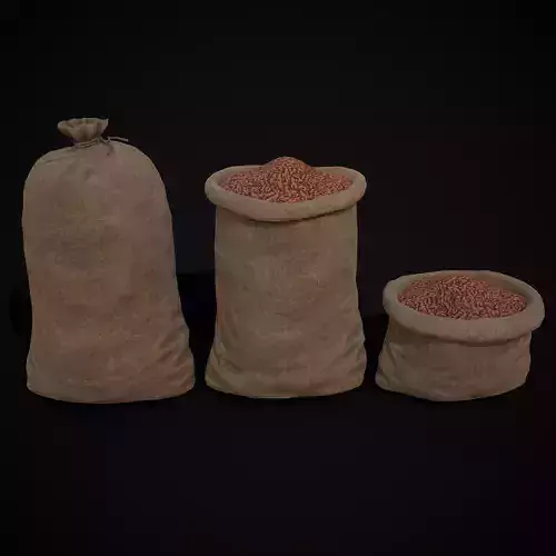 Burlap Sacks of Almonds