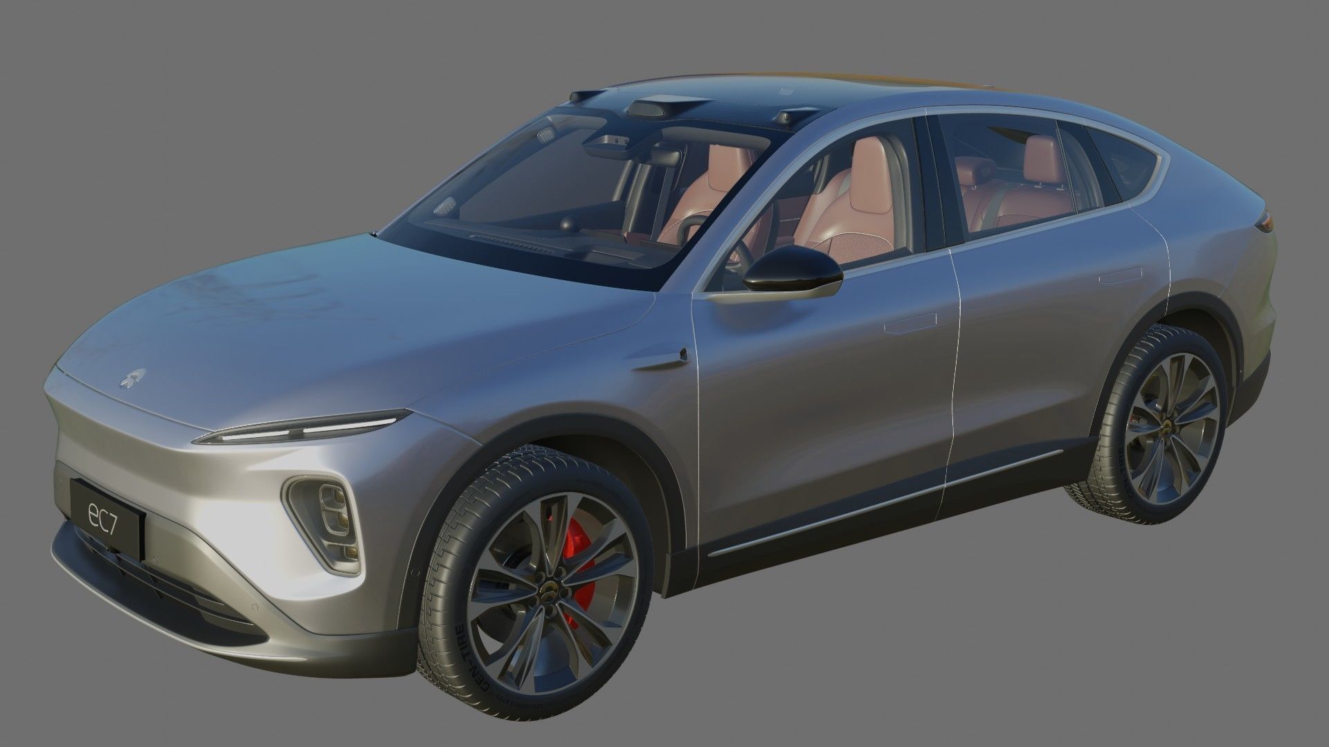 Nio EC7 2023 with interior 3D model_19
