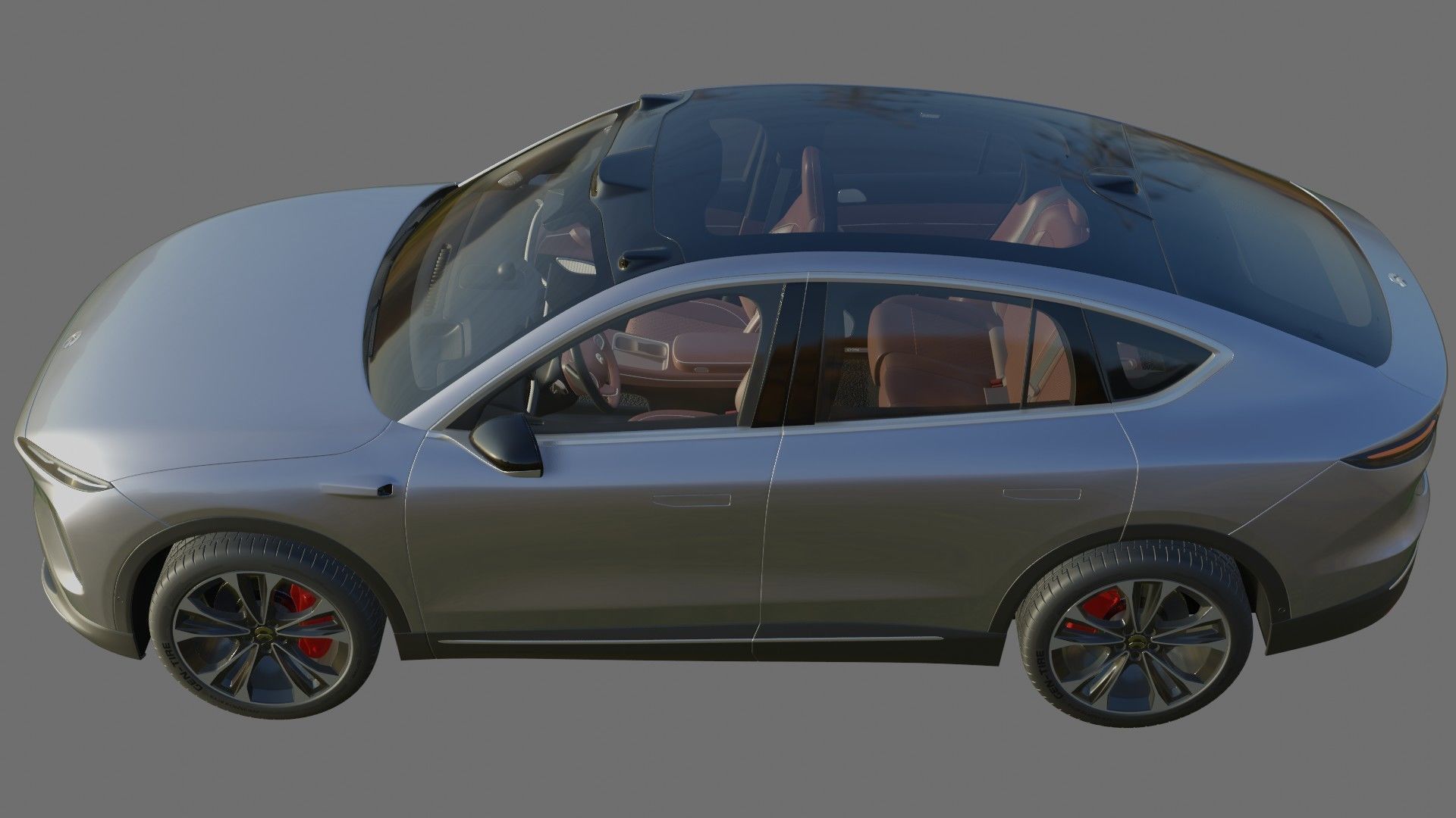 Nio EC7 2023 with interior 3D model_21