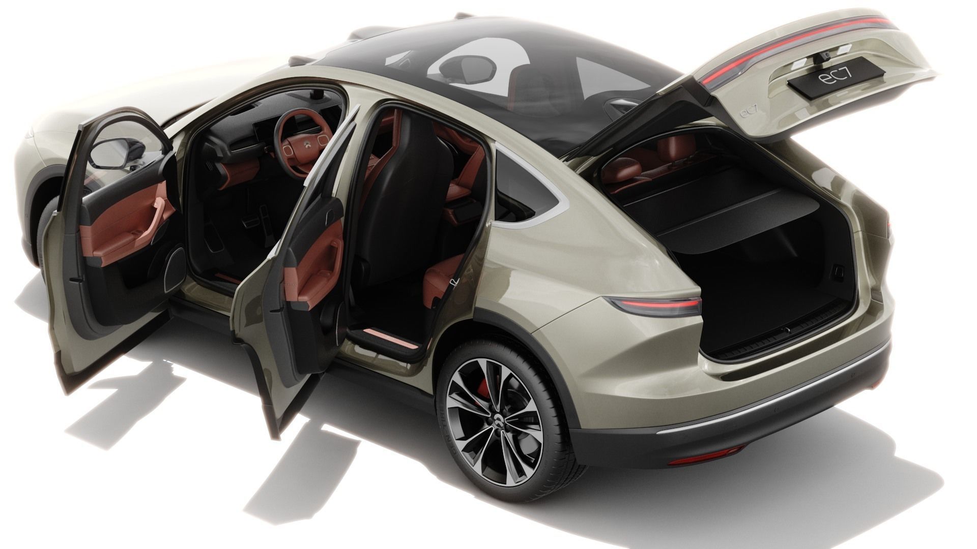Nio EC7 2023 with interior 3D model_2