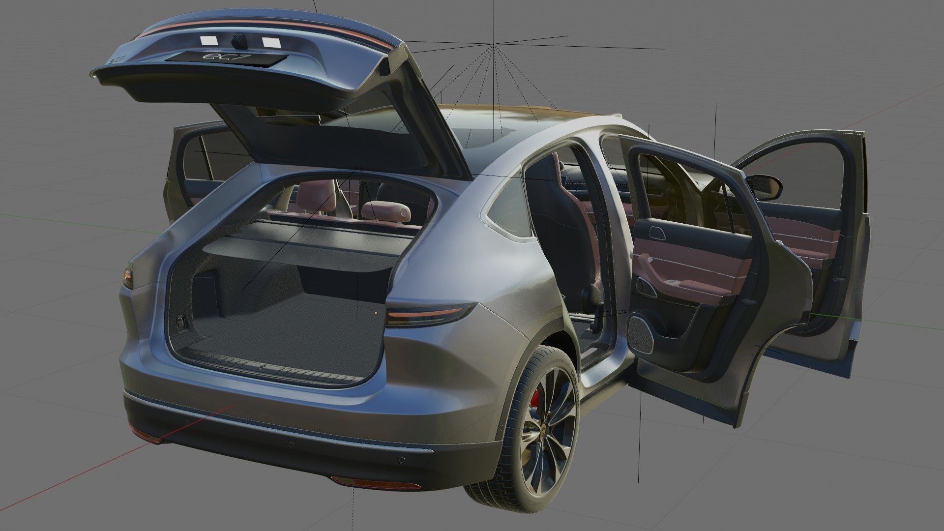 Nio EC7 2023 with interior 3D model_24
