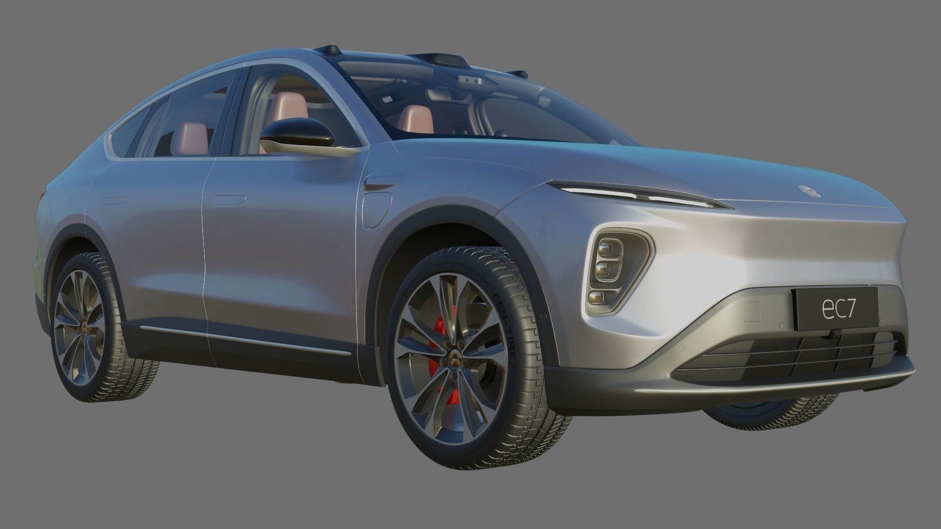 Nio EC7 2023 with interior 3D model_22