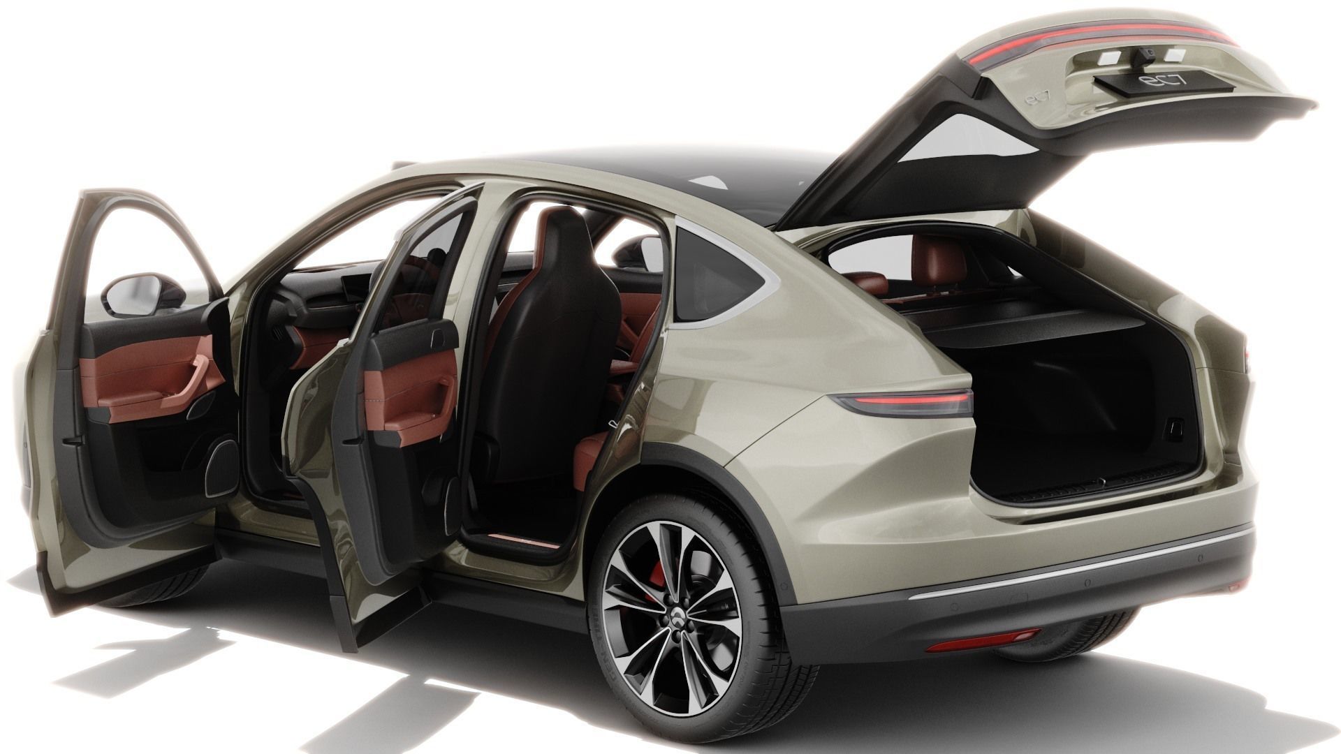 Nio EC7 2023 with interior 3D model_12