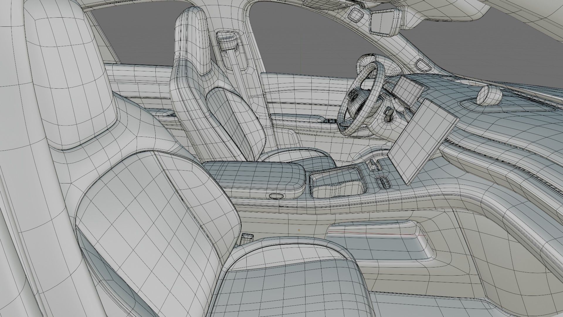 Nio EC7 2023 with interior 3D model_32