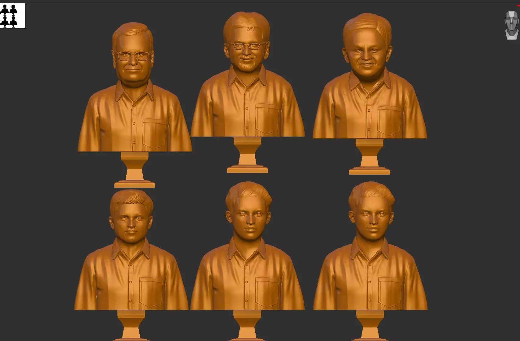 miniature bust 3D print model