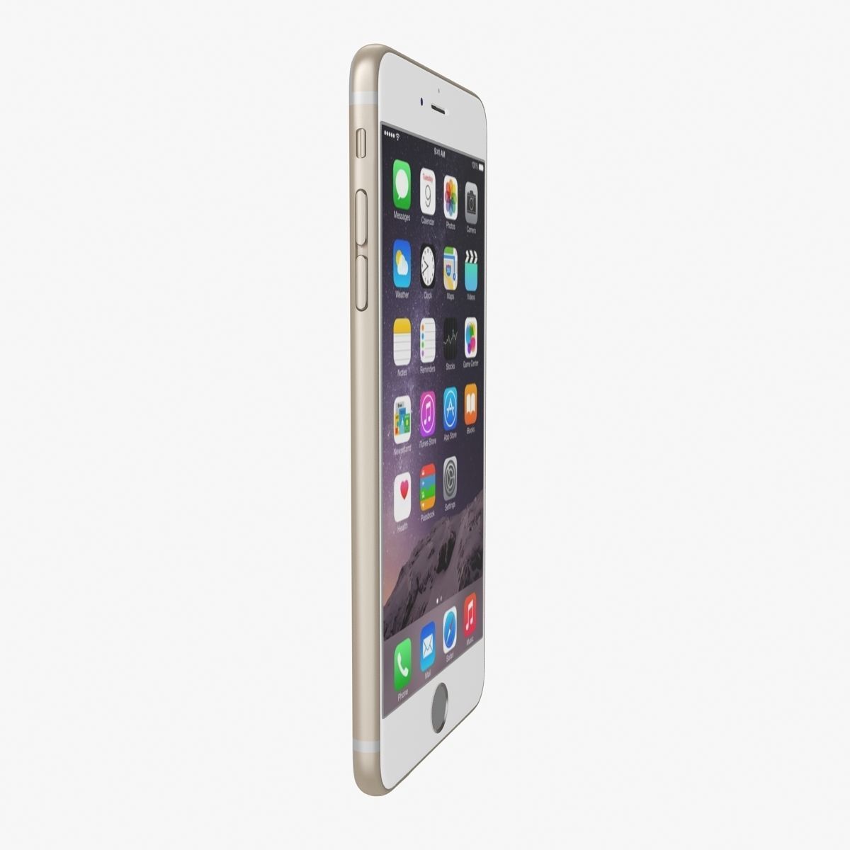 Apple iPhone 6 Plus Gold Low-poly 3D model_11