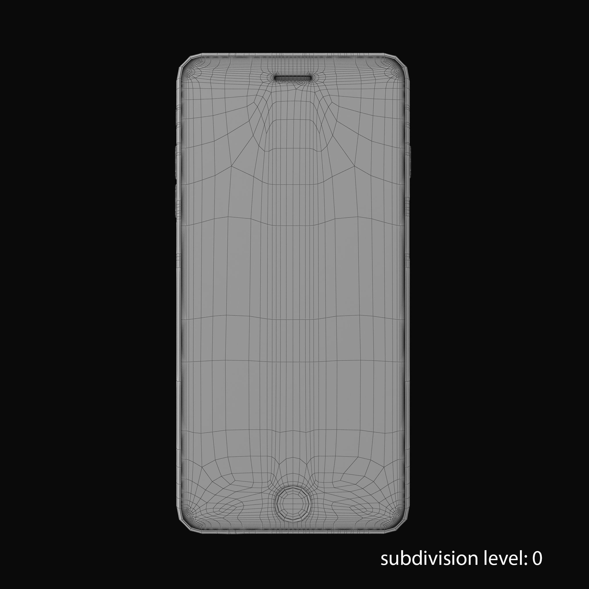 Apple iPhone 6 Plus Gold Low-poly 3D model_27