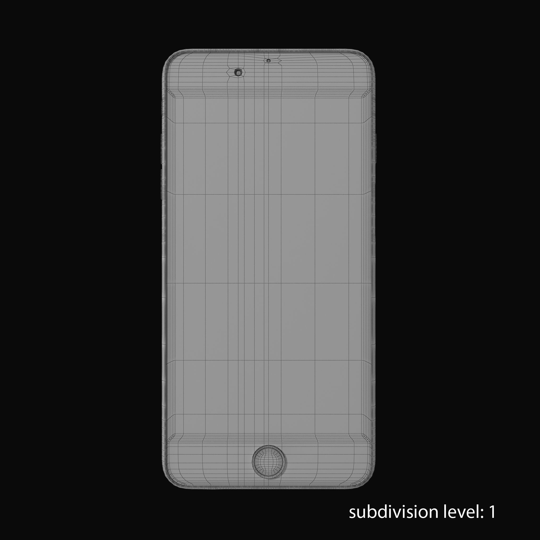 Apple iPhone 6 Plus Gold Low-poly 3D model_30