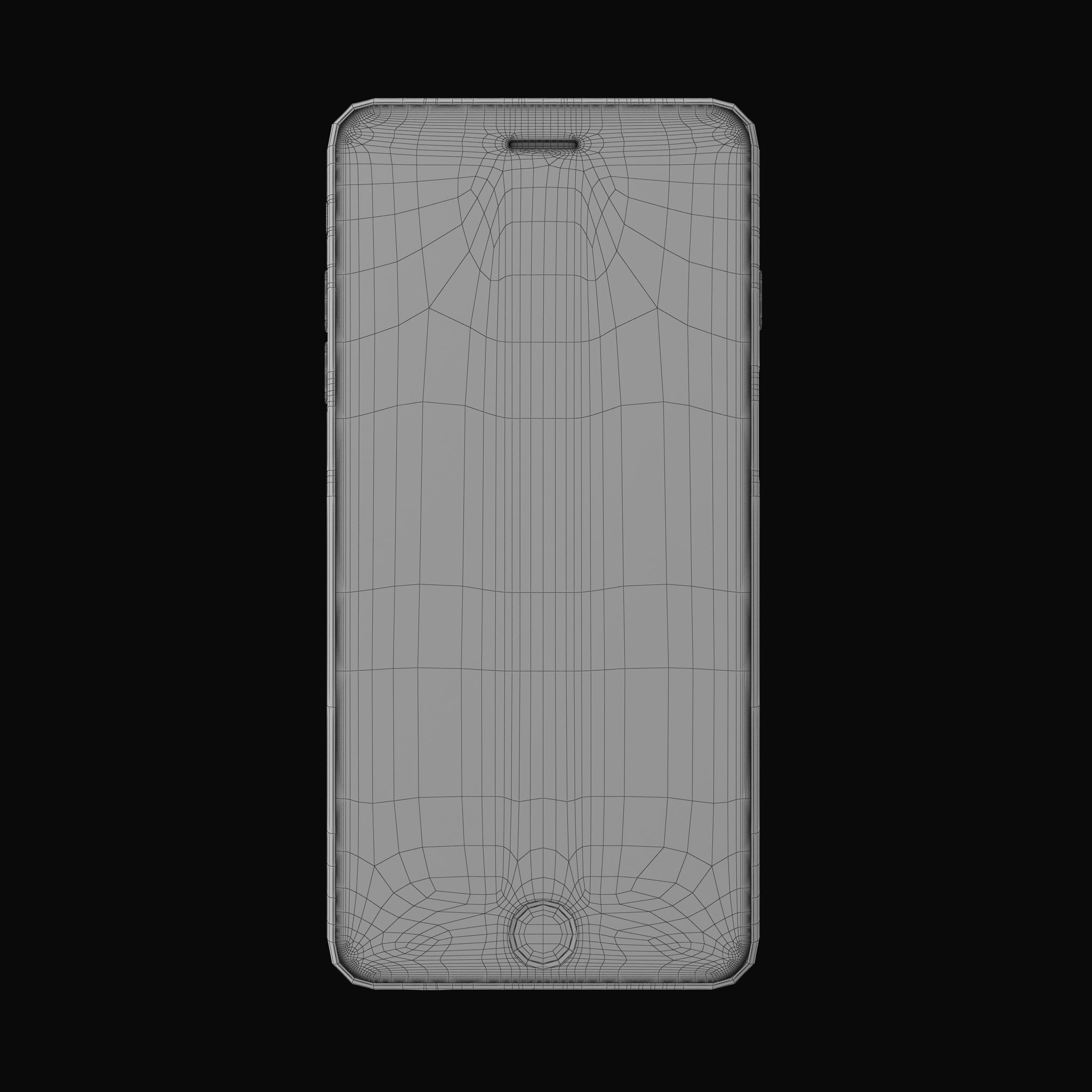 Apple iPhone 6 Plus Gold Low-poly 3D model_19