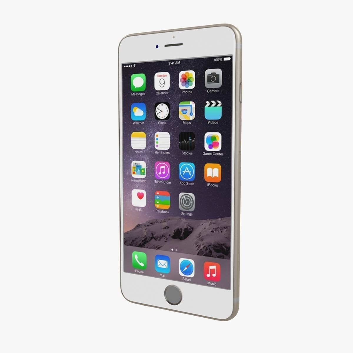 Apple iPhone 6 Plus Gold Low-poly 3D model_8