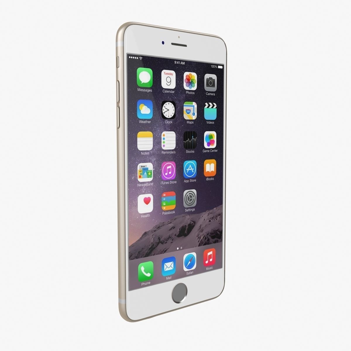 Apple iPhone 6 Plus Gold Low-poly 3D model_10
