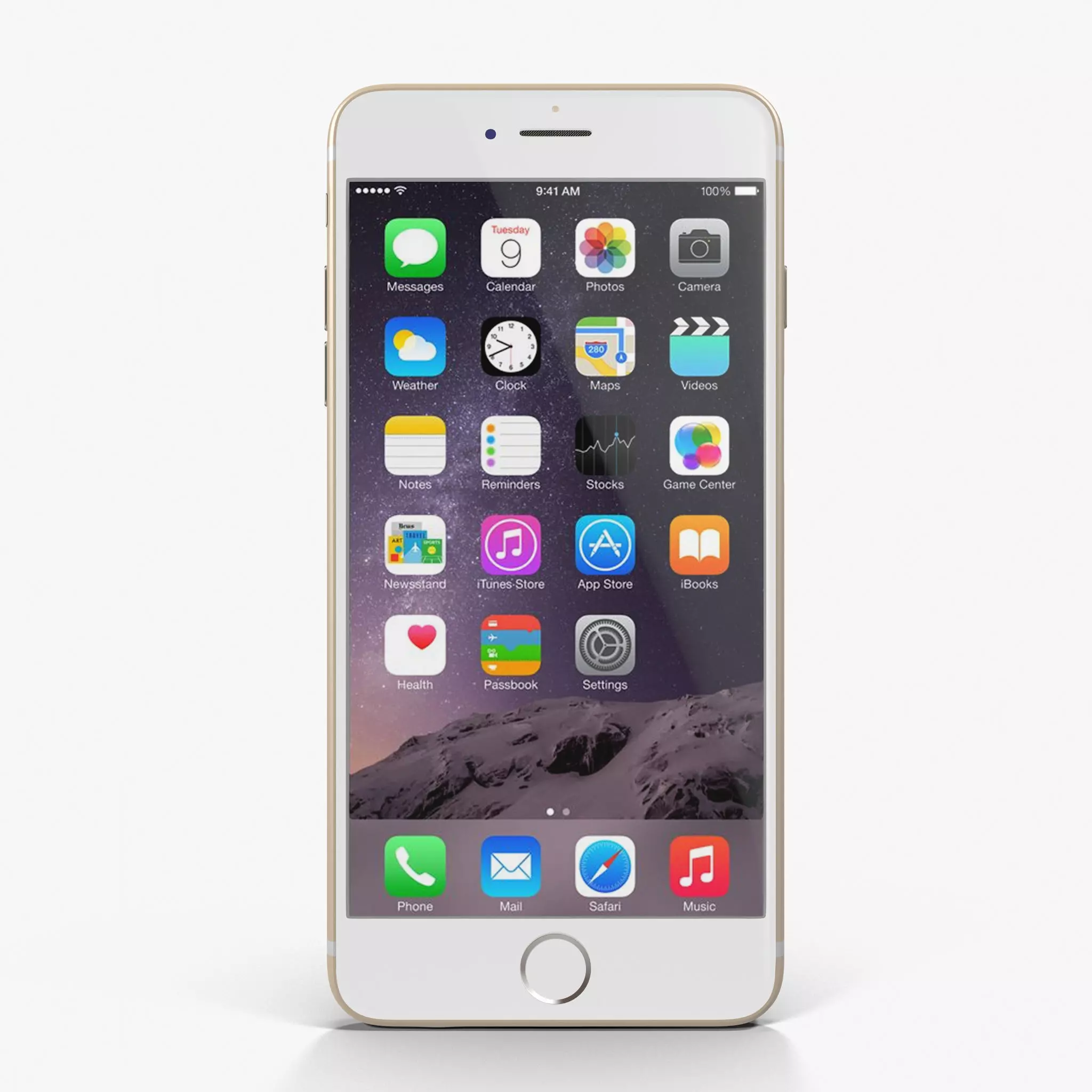 Apple iPhone 6 Plus Gold Low-poly 3D model_0