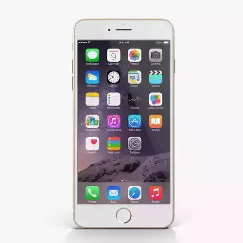 Apple iPhone 6 Plus Gold Low-poly 3D model