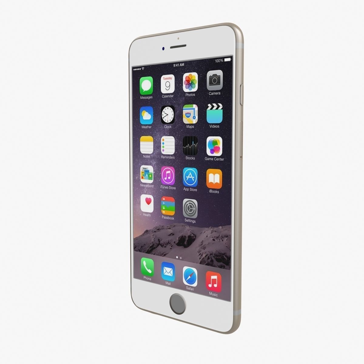 Apple iPhone 6 Plus Gold Low-poly 3D model_18