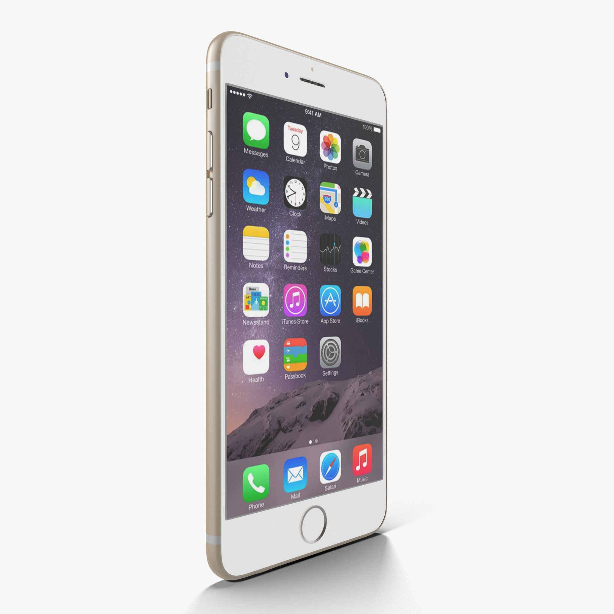 Apple iPhone 6 Plus Gold Low-poly 3D model_5