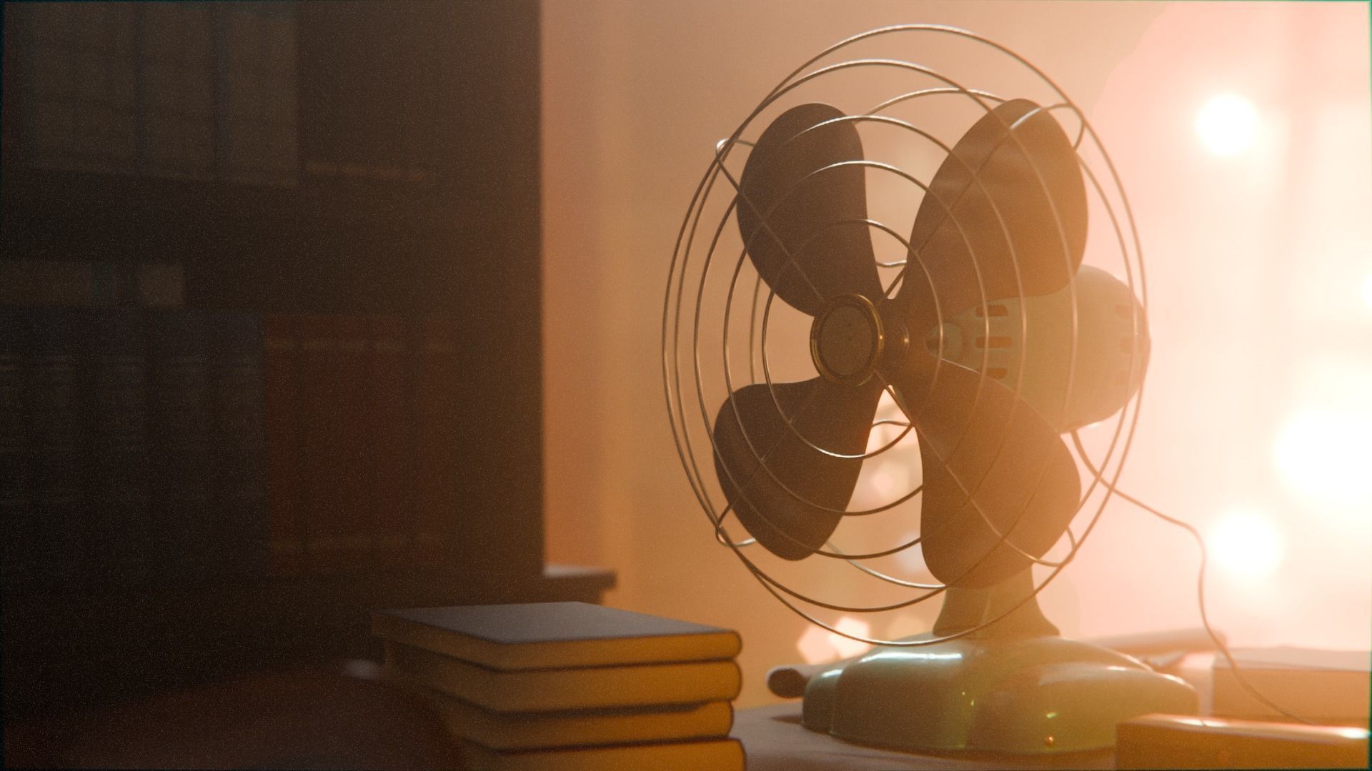 Old Office 3d Scene Low-poly 3D model_17