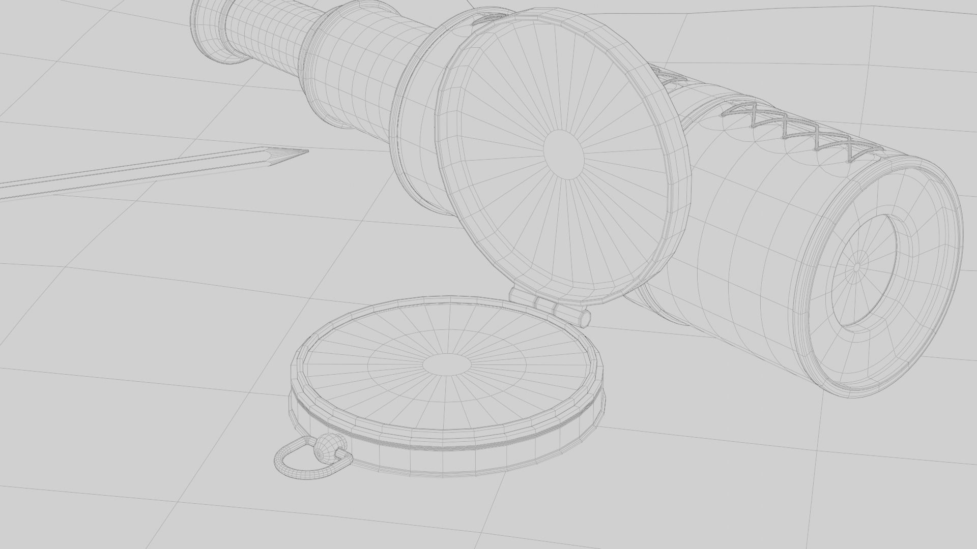 Old Office 3d Scene Low-poly 3D model_21