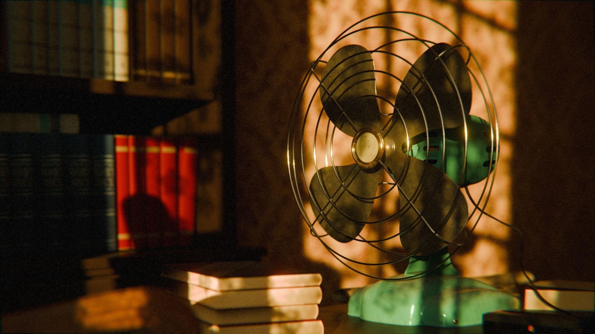 Old Office 3d Scene Low-poly 3D model_1