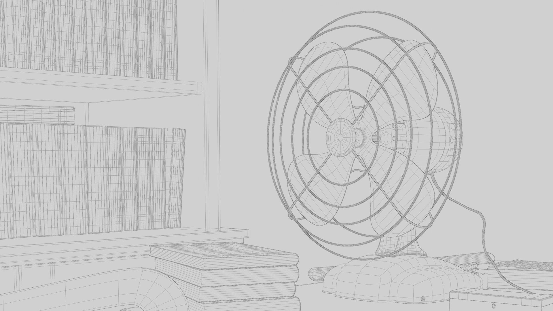 Old Office 3d Scene Low-poly 3D model_20