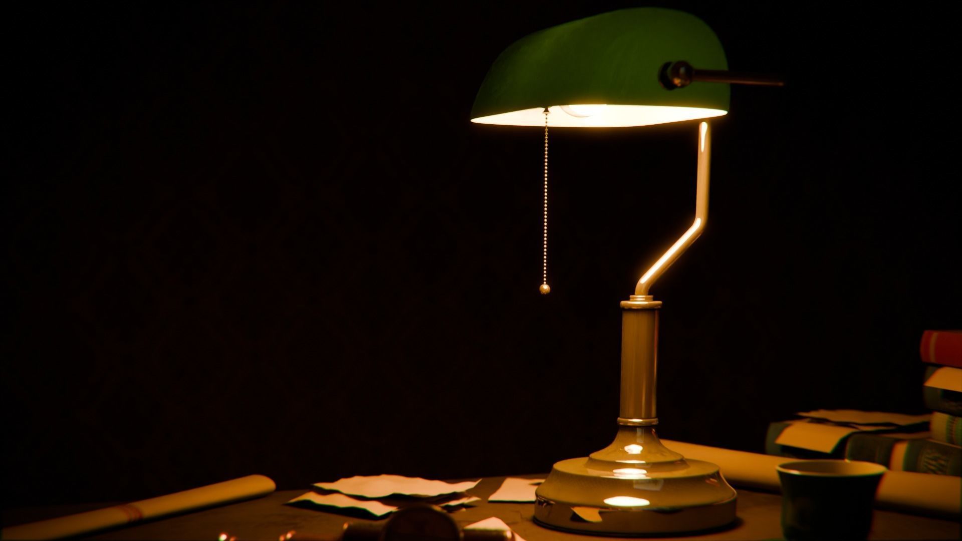 Old Office 3d Scene Low-poly 3D model_4