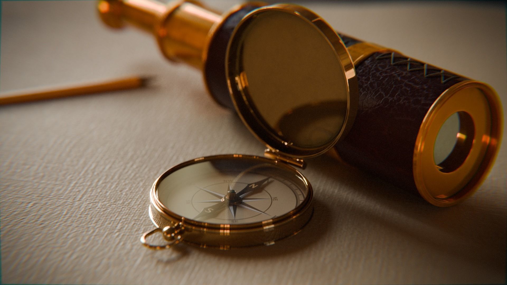 Old Office 3d Scene Low-poly 3D model_2