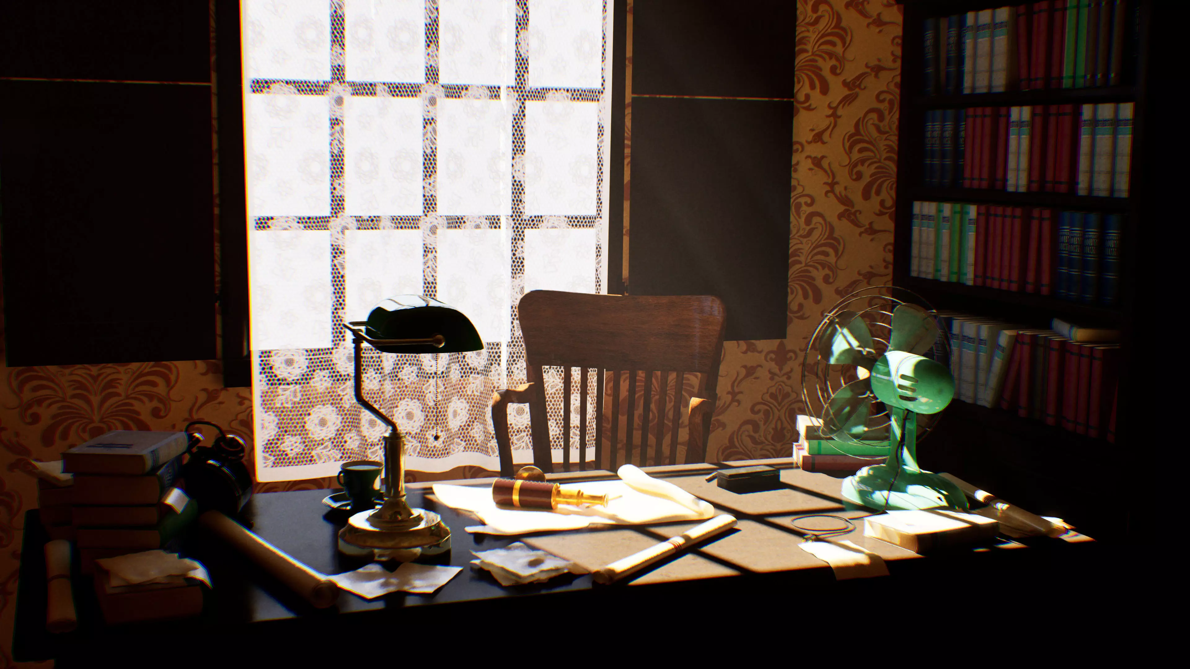 Old Office 3d Scene Low-poly 3D model_13