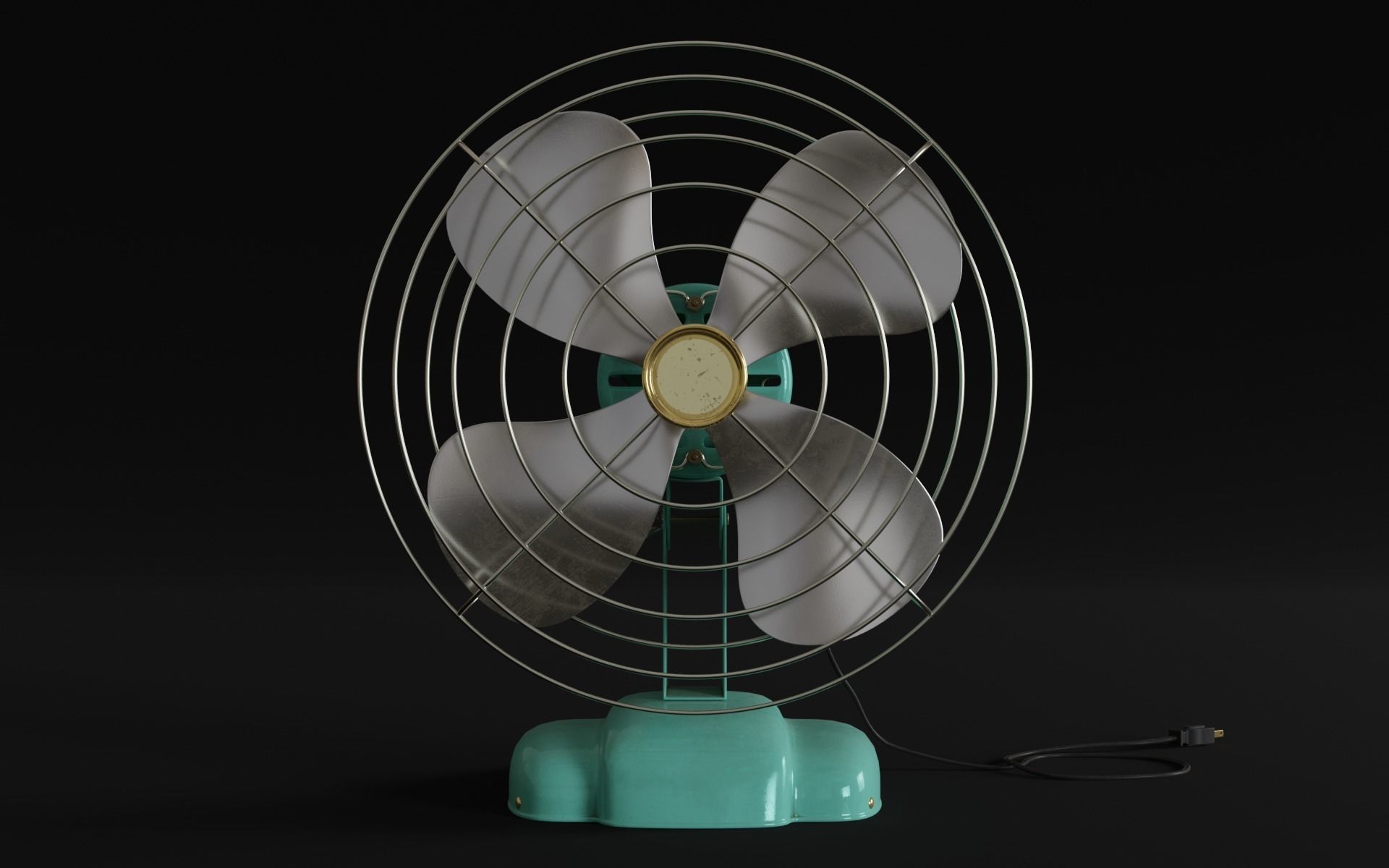 Old Office 3d Scene Low-poly 3D model_9