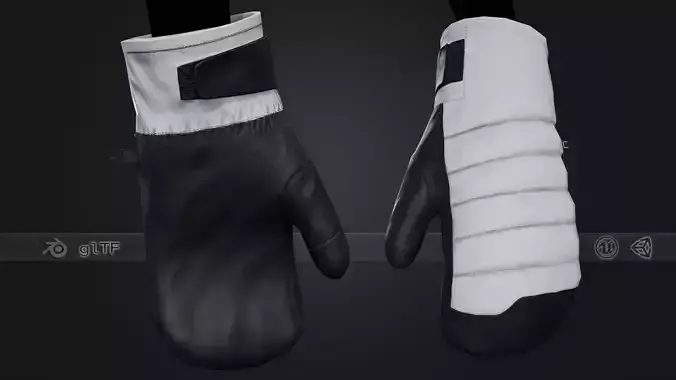 White And Black Snowboard Gloves
