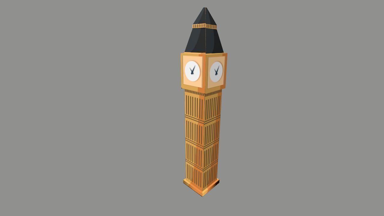 London Iconic Building Low Poly Low-poly 3D model_8