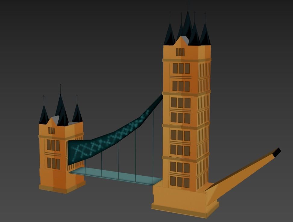London Iconic Building Low Poly Low-poly 3D model_14
