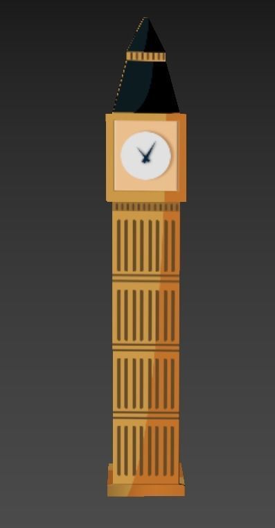 London Iconic Building Low Poly Low-poly 3D model_17