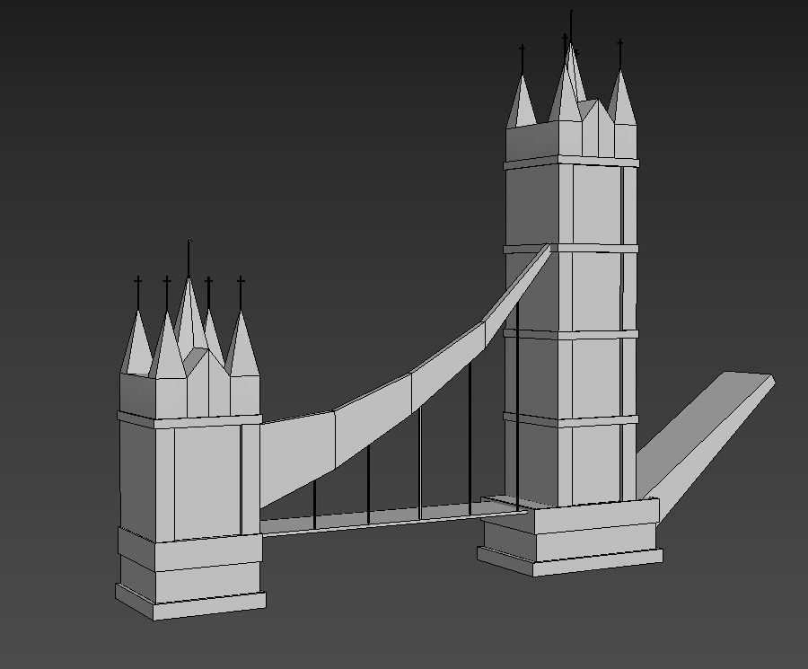London Iconic Building Low Poly Low-poly 3D model_19
