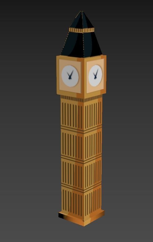 London Iconic Building Low Poly Low-poly 3D model_16