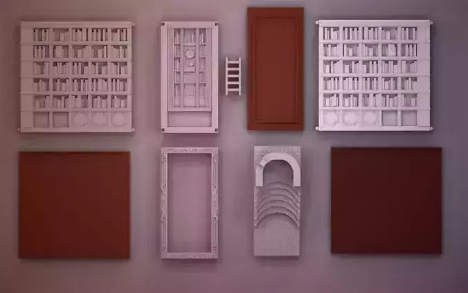 Library Booknook 3D print model