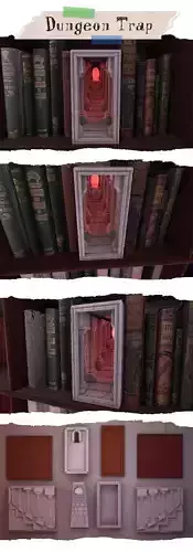 Dungeon Trap Booknook 3D print model