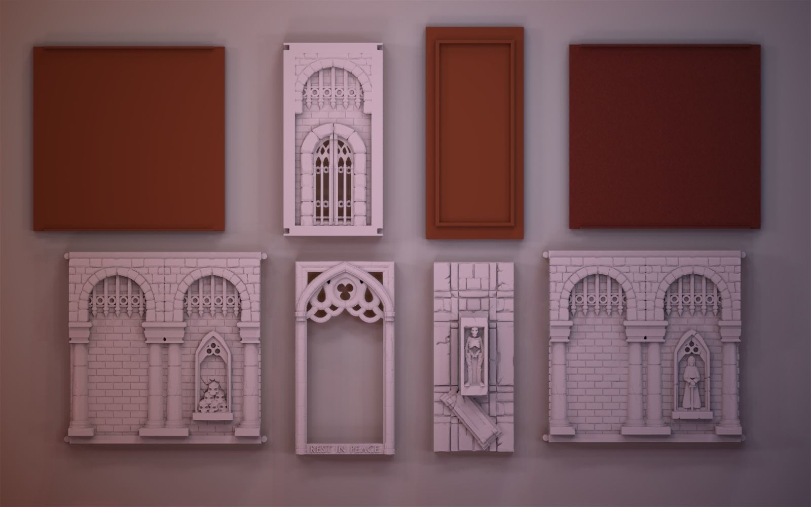 Crypt Booknook 3D print model_1