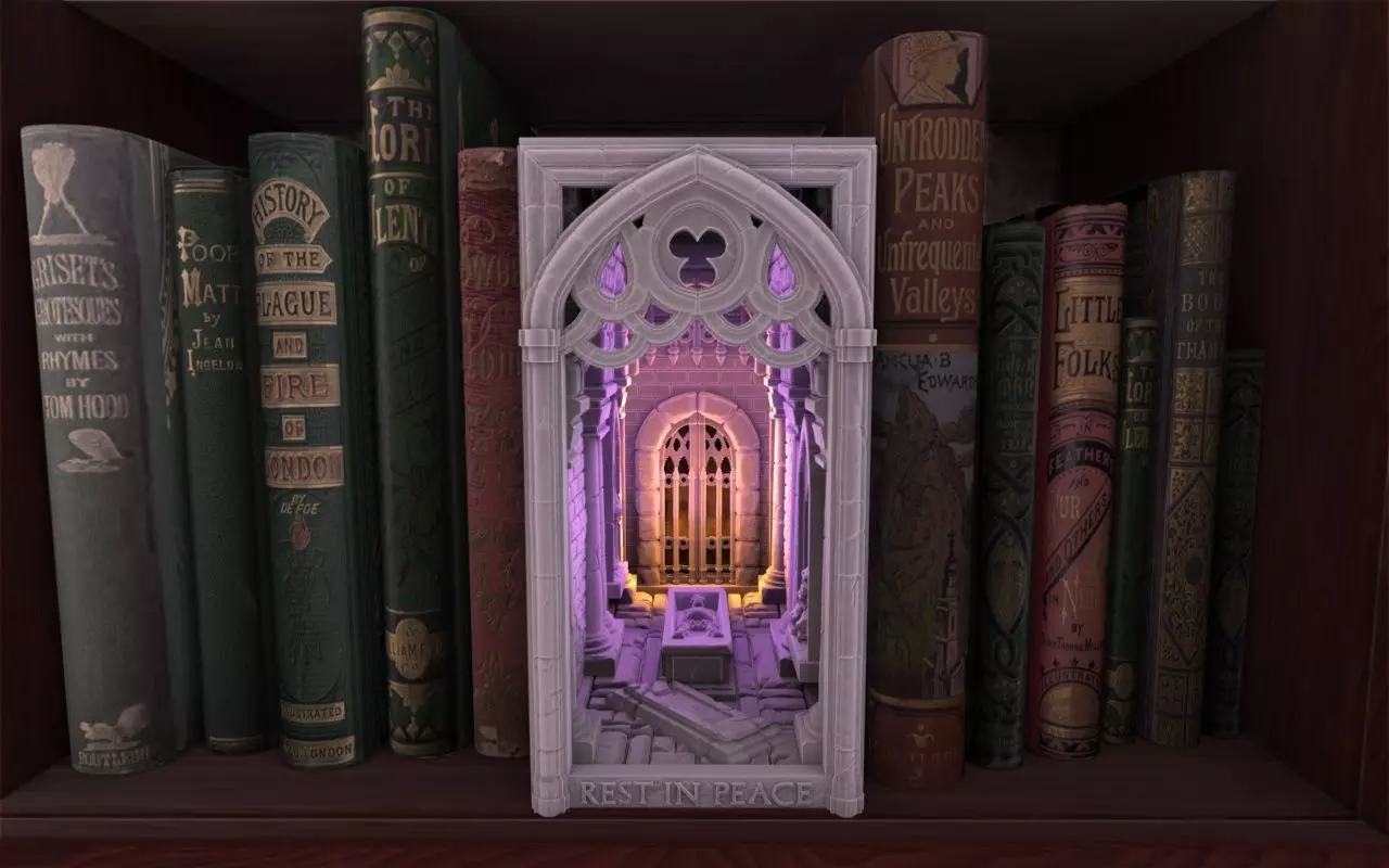 Crypt Booknook 3D print model_0