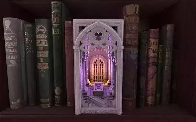 Crypt Booknook 3D print model