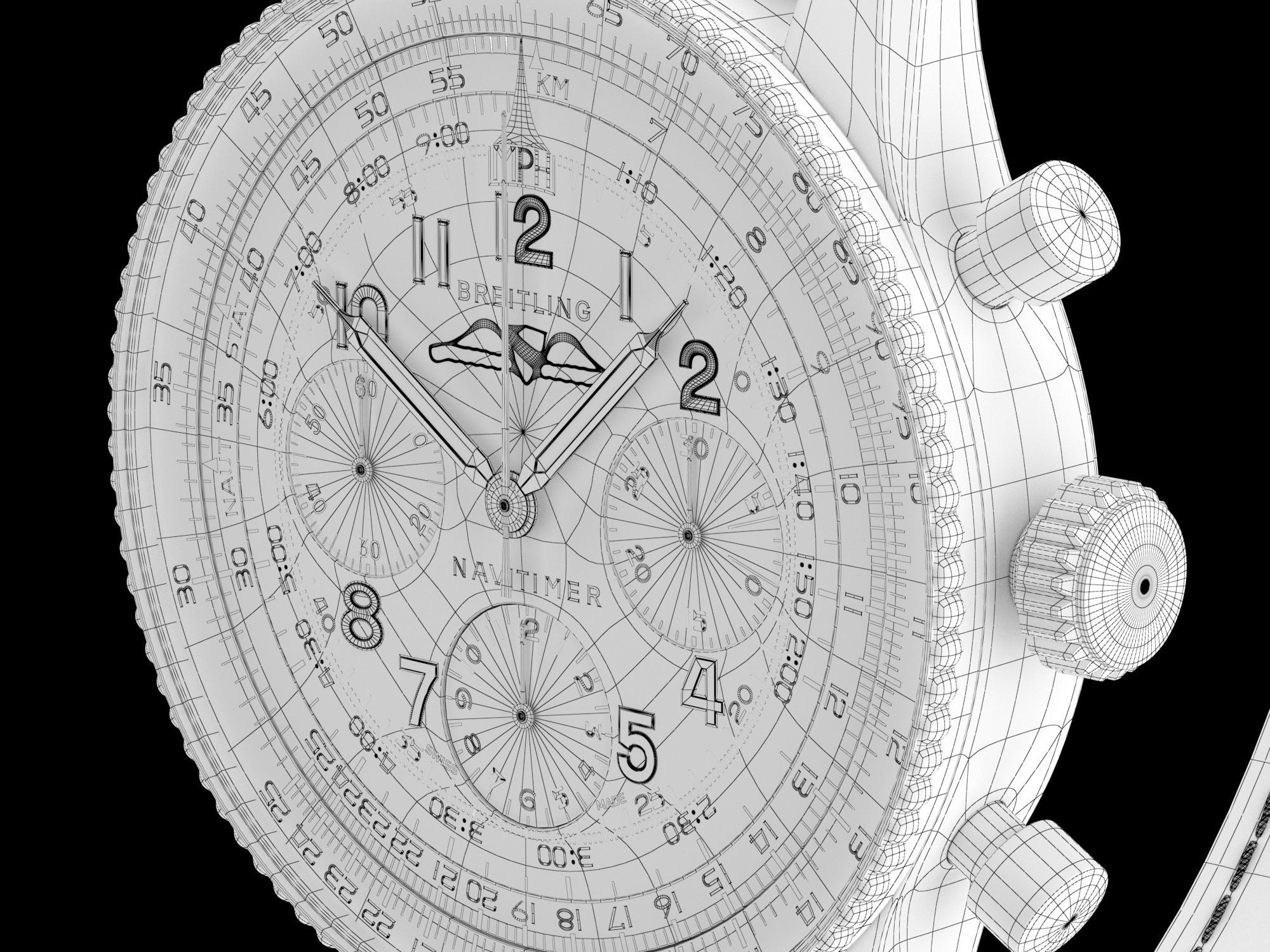 Breitling Navitimer 1959 3D model_14