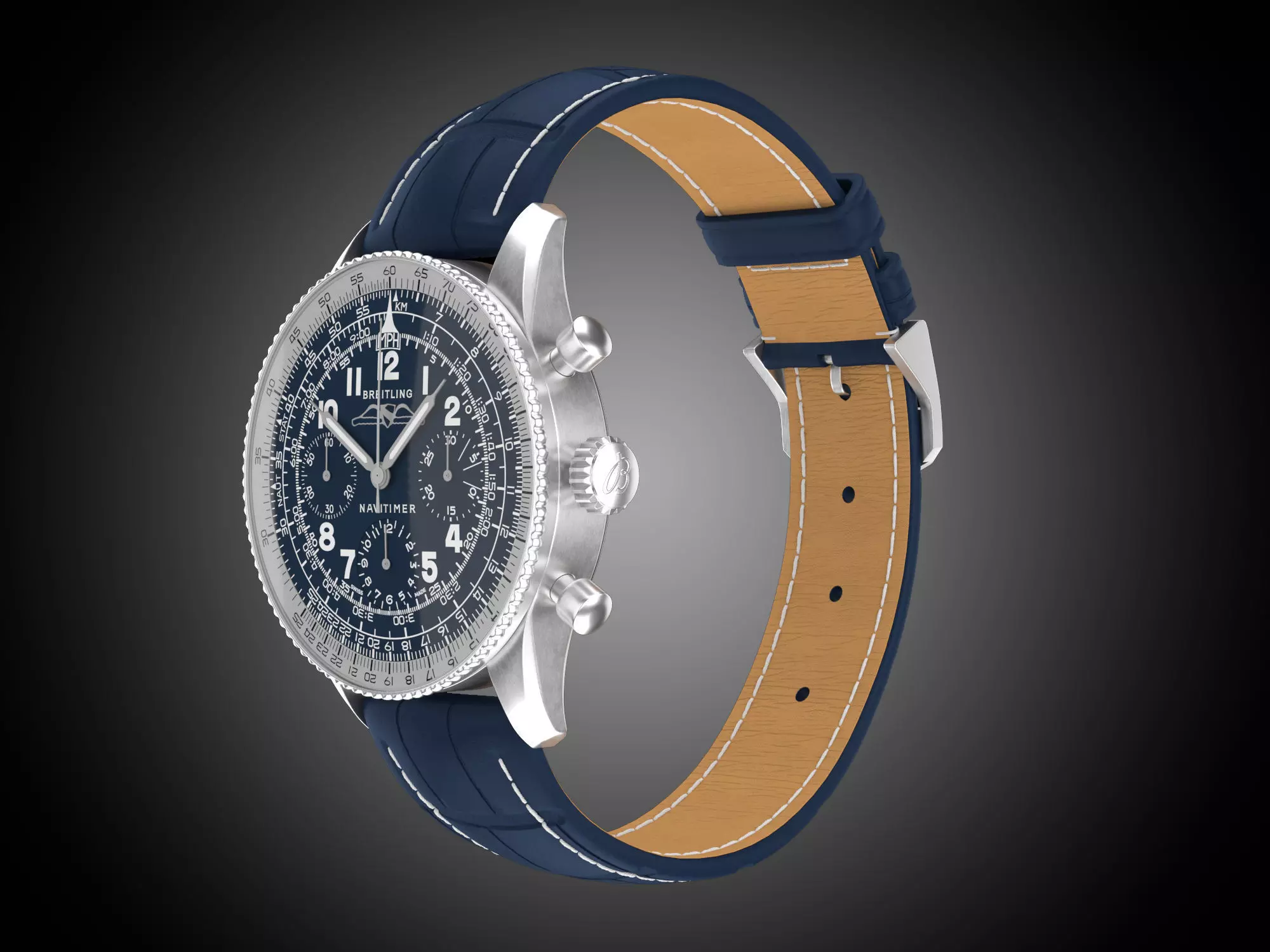 Breitling Navitimer Ref 806 1959 Re-Edition High-Poly 3D model