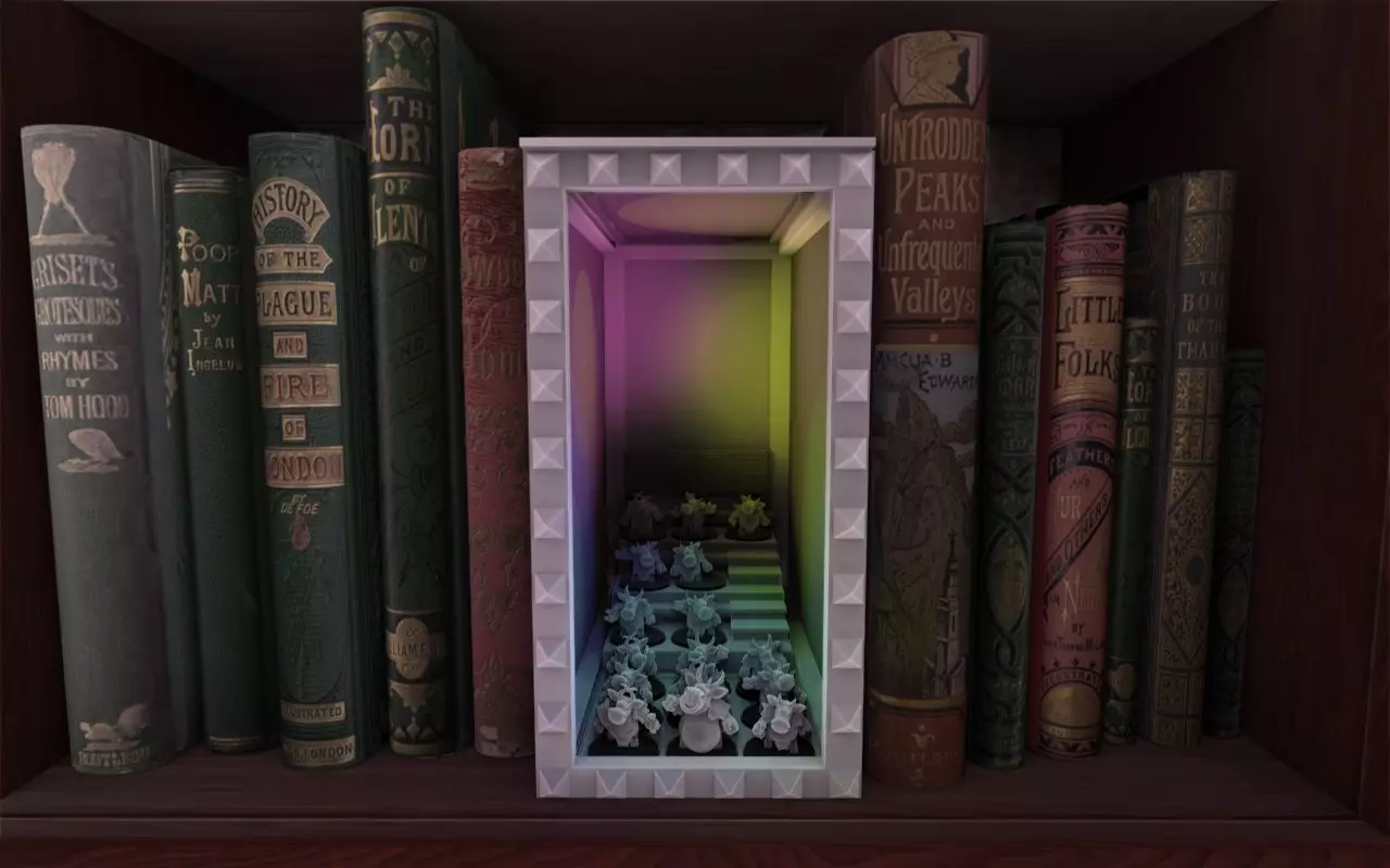 Fantasy football booknook and cow team 3D print model_0