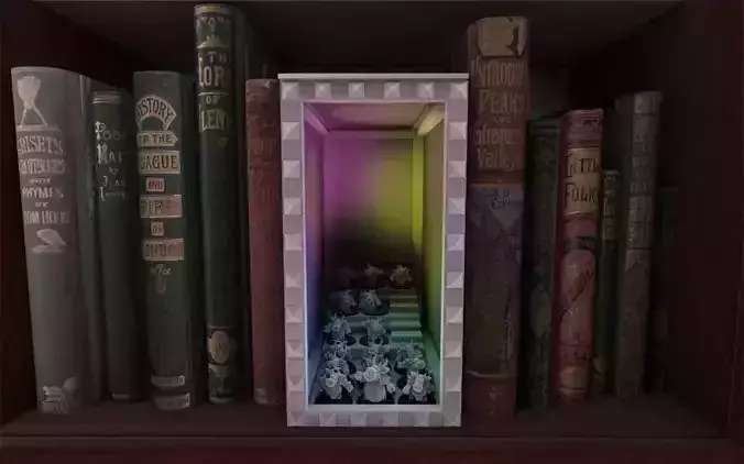 Fantasy football booknook and cow team 3D print model