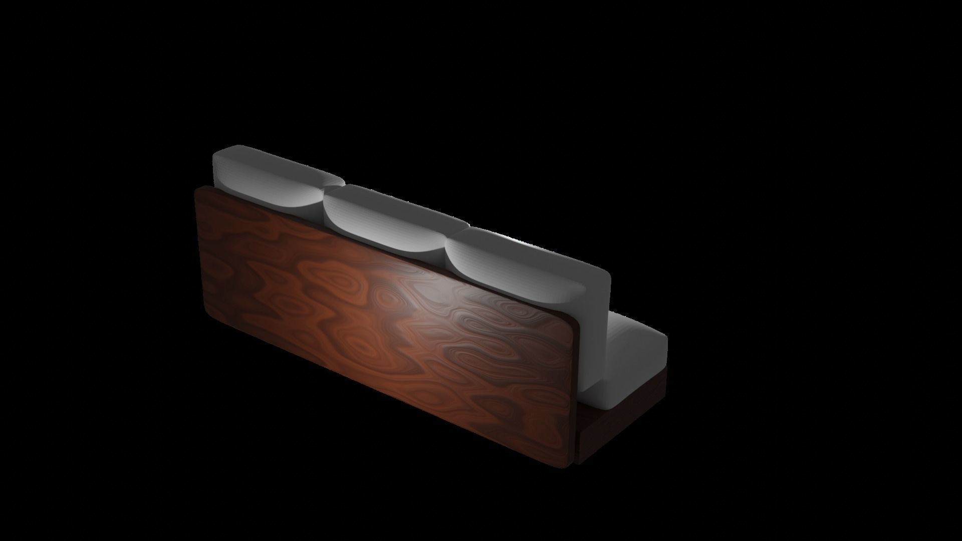 wood sofa 3D model_1