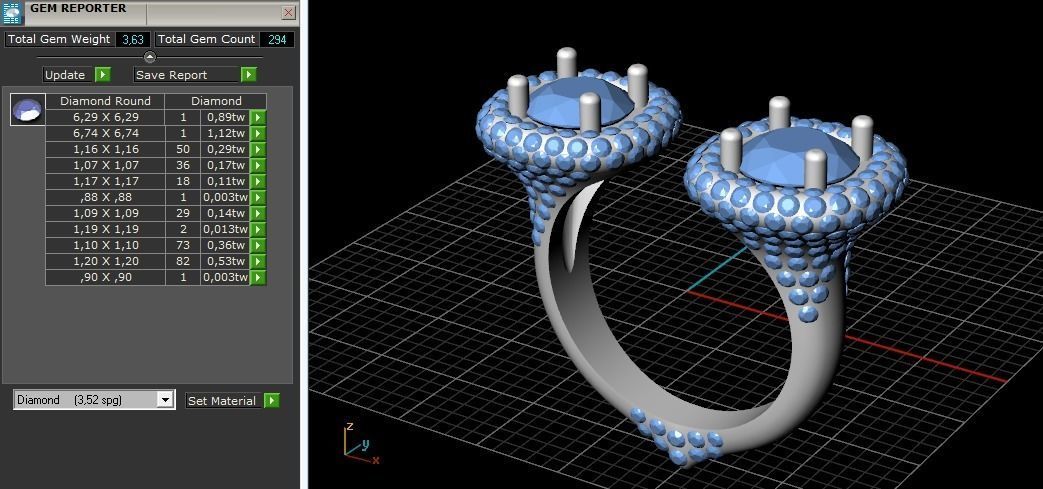 Ring N01969 3D print model_9