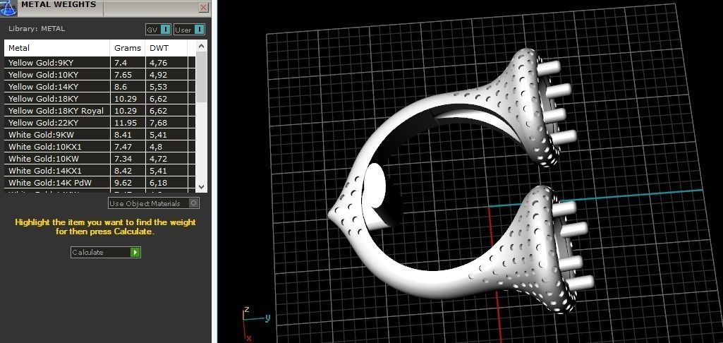 Ring N01969 3D print model_8