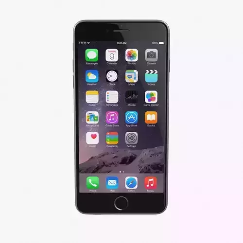 Apple iPhone 6 Plus Space Gray Low-poly 3D model