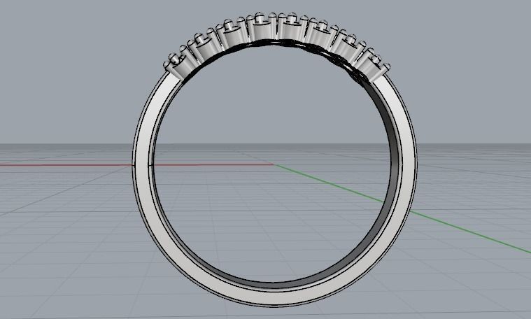 Ring N01953 3D print model_4