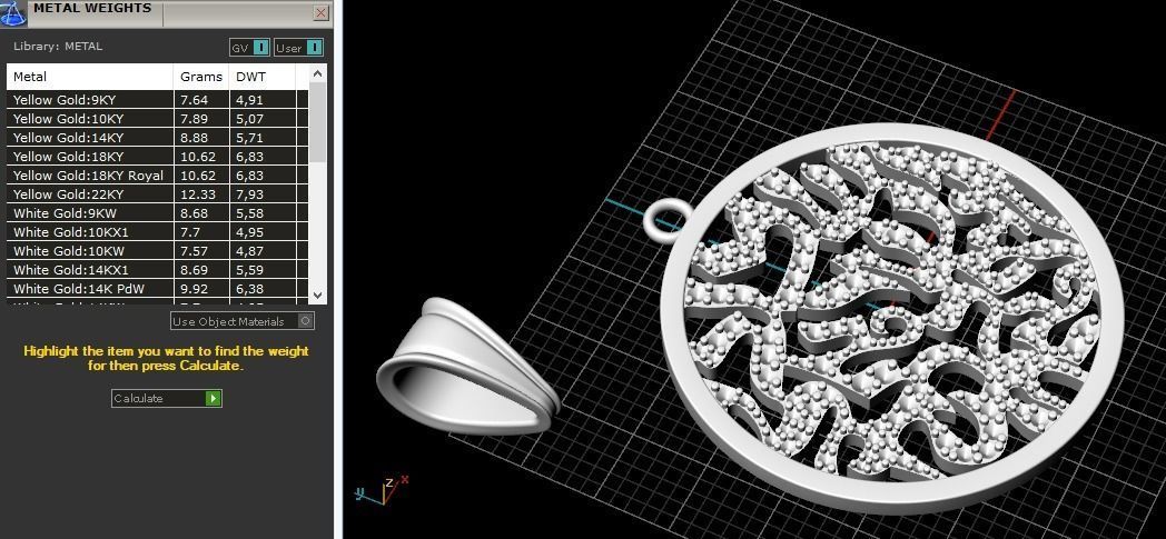 Pendant N01943 3D print model_7