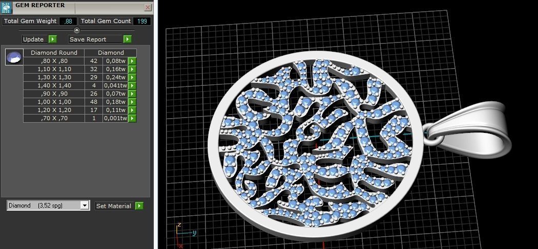 Pendant N01943 3D print model_8