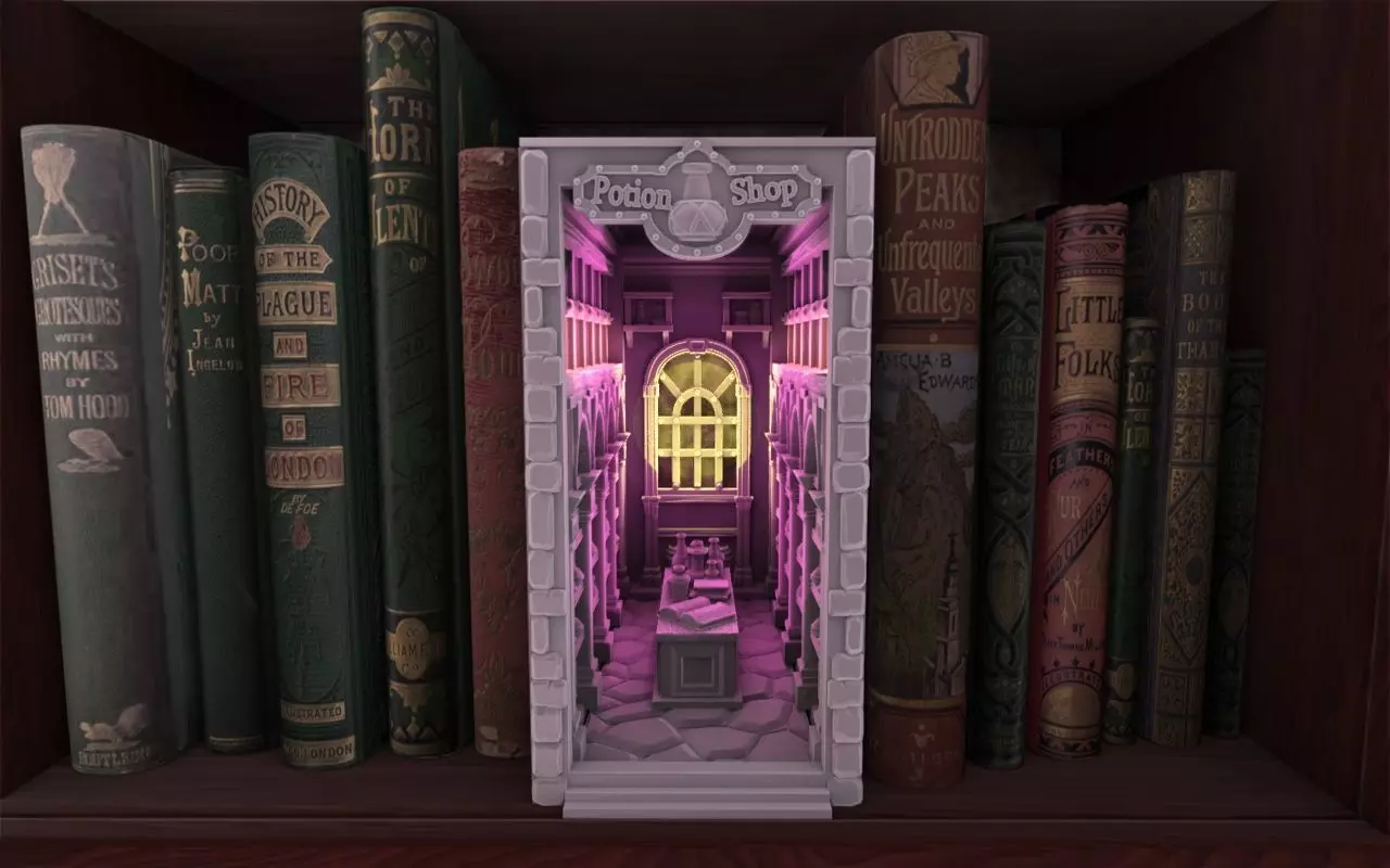 Potion Shop Booknook 3D print model_0